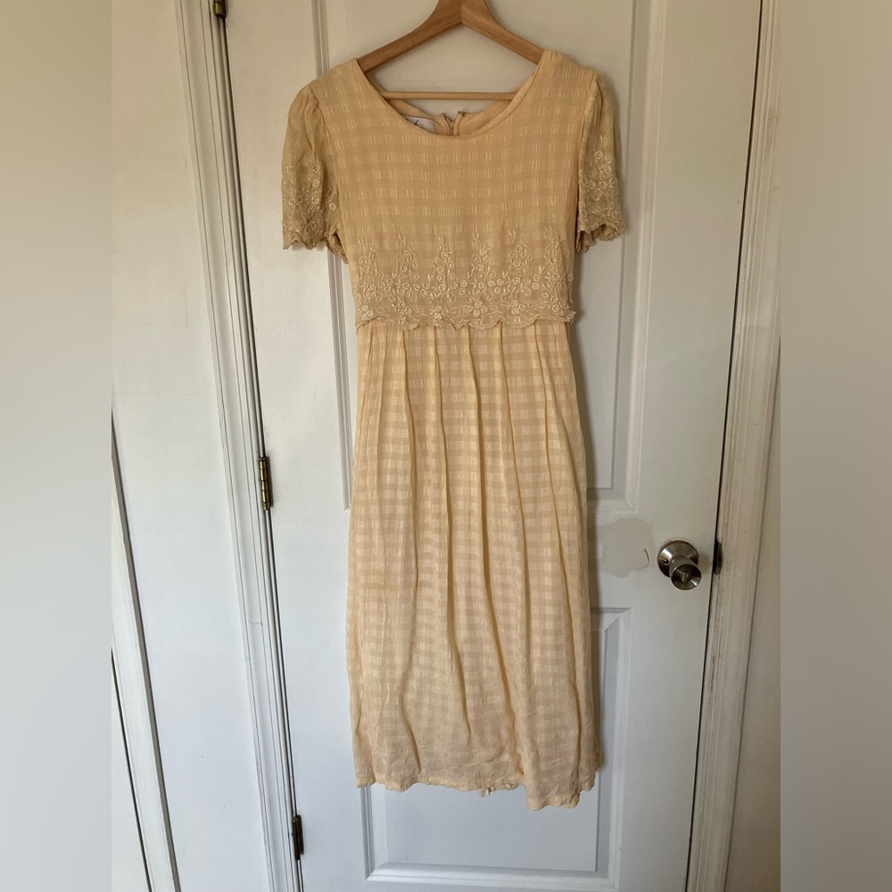 Sarah Elizabeth Butter Yellow Cottagecore Dress 10